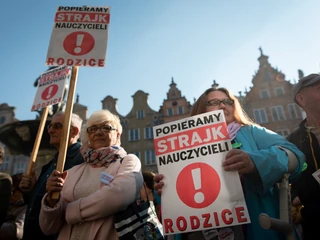 Pikieta „Trójmiasto solidarne ze strajkiem nauczycieli”. Gdańsk, 7 kwietnia 2019 r.