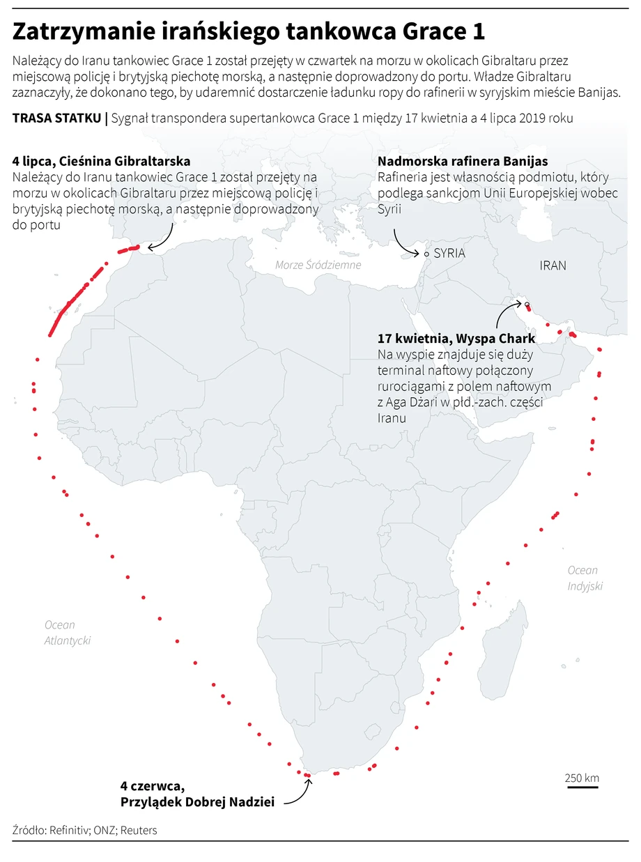Zatrzymanie irańskiego tankowca Grace 1