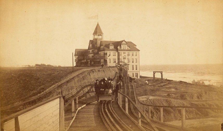 Rollercoaster w Arcadia Hotel, Santa Monica, Kalifornia, 1887 rok