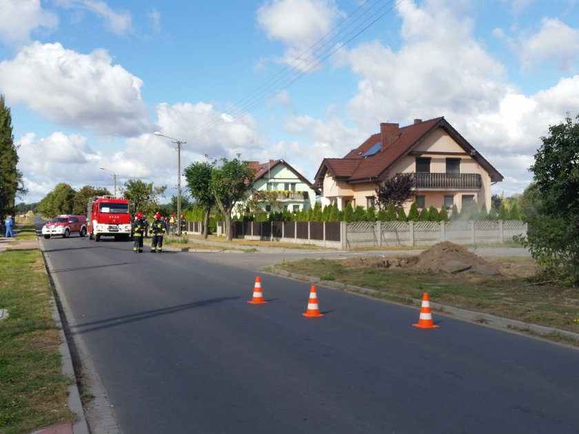 Koparka uszkodziła gazociąg w Kuślinie