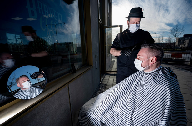 Zakład fryzjerski w Szwecji