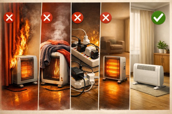 Zašto grejalicu nikada ne treba uključiti u produžni kabl i ostaviti je bez nadzora