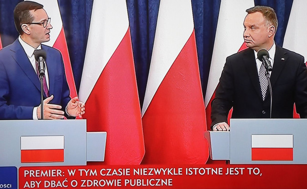 Prezydent Andrzej Duda oraz premier Mateusz Morawiecki