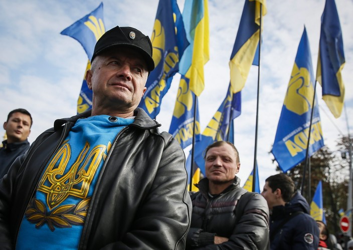 Marsz nacjonalistów na Ukrainie