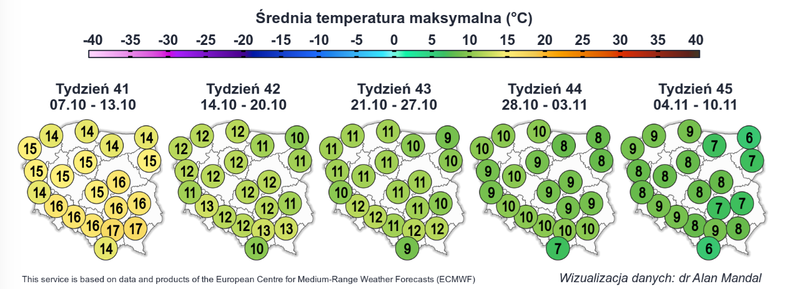 Opady nie powinny być bardzo intensywne, ale mają występować regularnie