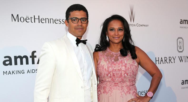Isabel dos Santos and Sindika Dokolo pose during amfAR's 22nd Cinema Against AIDS Gala, Presented By Bold Films And Harry Winston at Hotel du Cap-Eden-Roc on May 21, 2015 in Cap d'Antibes, France.