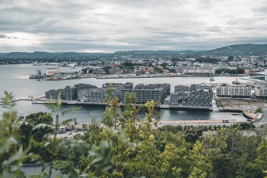 Widok na centrum Oslo