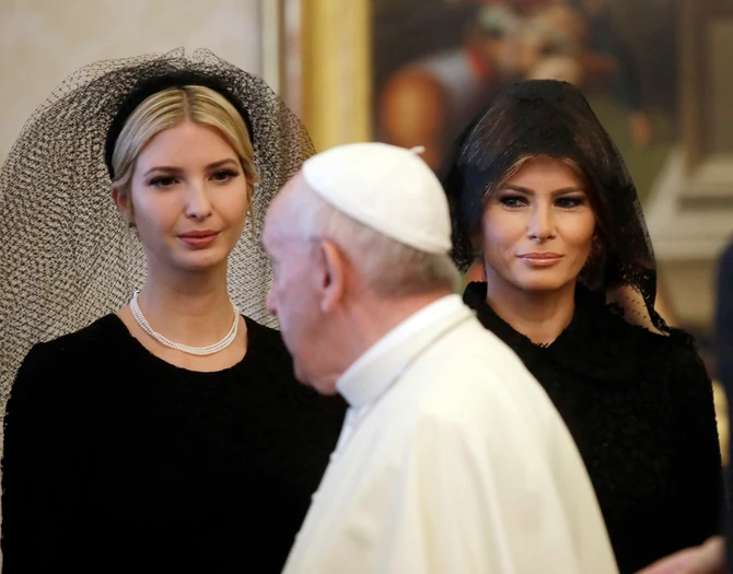 Ivanka i Melanija Tramp u poseti papi Franji 2017. godine