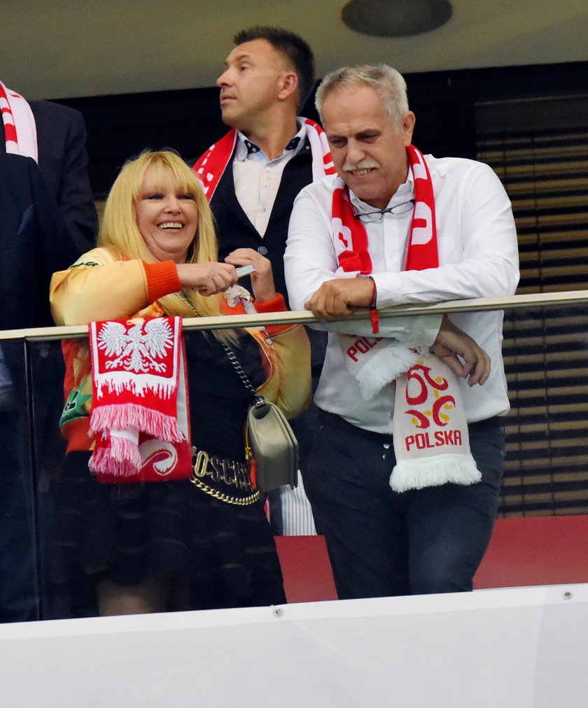 Maryla Rodowicz z mężem na Stadionie Narodowym w Warszawie
