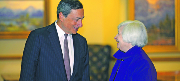 Prezes EBC Mario Draghi i Janet Yellen, prezes Fed fot. BLOOMBERG