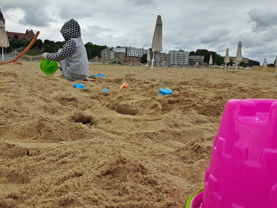 Plaża miejska na Wyspie Grodzkiej