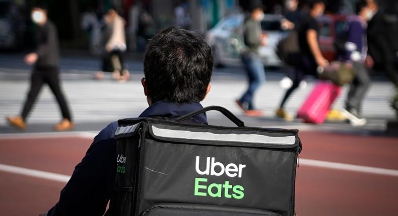 An Uber Eats driver on the job.Shuji Kajiyama/AP Images