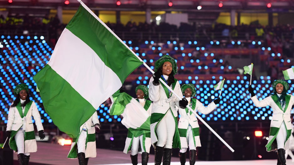 Drużyna Nigerii podczas ceremonii otwarcia igrzysk