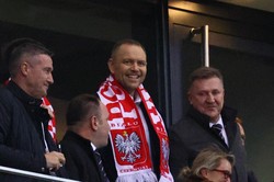 Karol Nawrocki z piłkarzami reprezentacji świętował pokonanie Albanii. Prezydent pojawił się w szatni Polaków