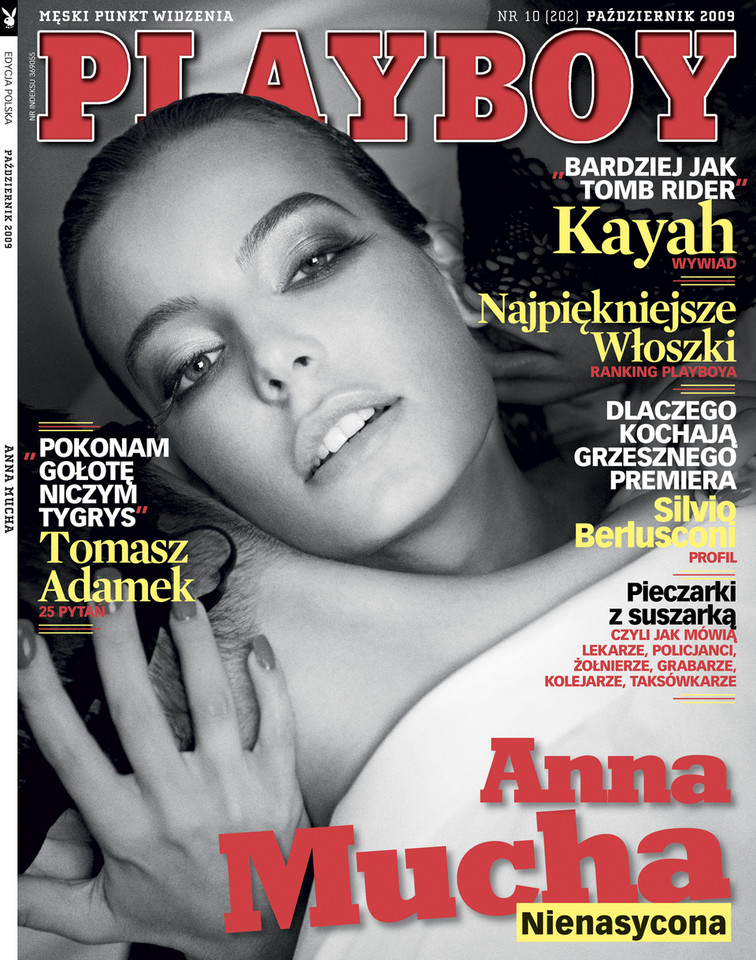 Anna Mucha na okładce październikowego Playboya