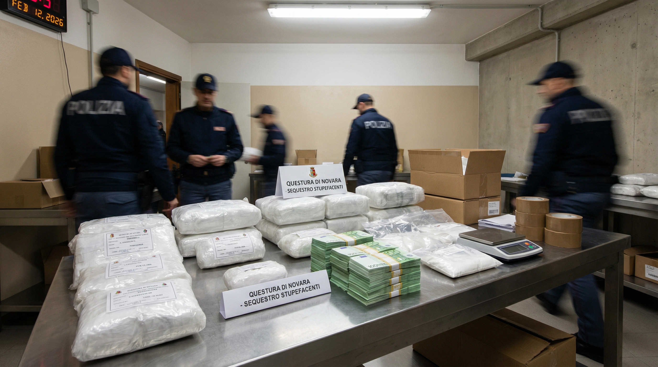 1,5 chilogrammi di cocaina sequestrati dalla Polizia di Novara: arrestato 54enne