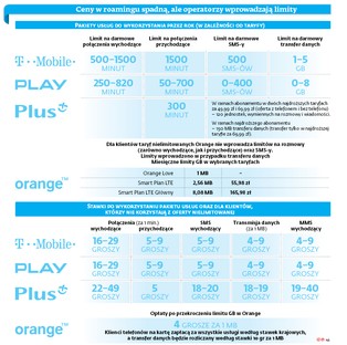 Tylko w Orange za roaming zapłacimy "jak w domu". Inni operatorzy wprowadzą limity rozmów