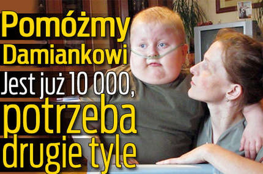 Pomóżmy Damiankowi. Jest już 10 000! Potrzeba drugie tyle