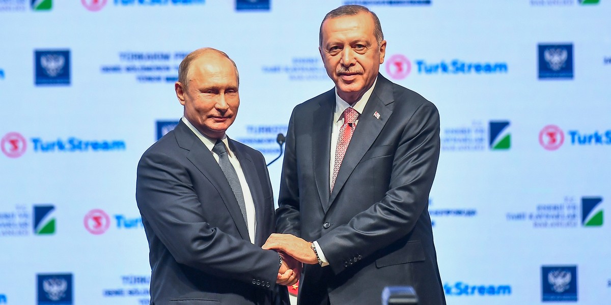 Władimir Putin i Recep Tayyip Erdogan