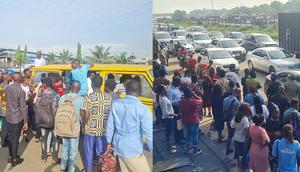 Lagosians stranded as fuel scarcity continues.