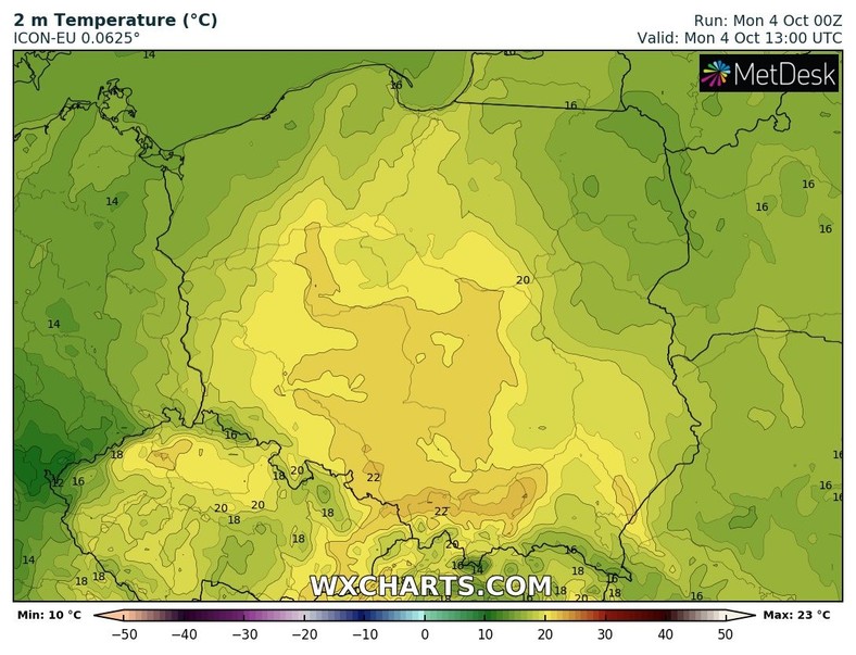 W wielu miejscach temperatura przekroczy 20 st. C