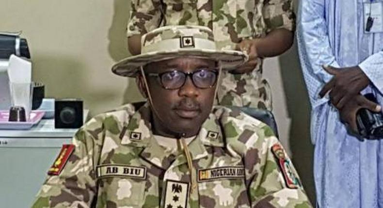 Major General Abdulmalik Bulama Biu, the General Officer Commanding (GOC), 7 Division of the Nigerian Army Maiduguri and Sector Commander (Sector 1) Operation Lafiya Dole (Sahara Reporters)