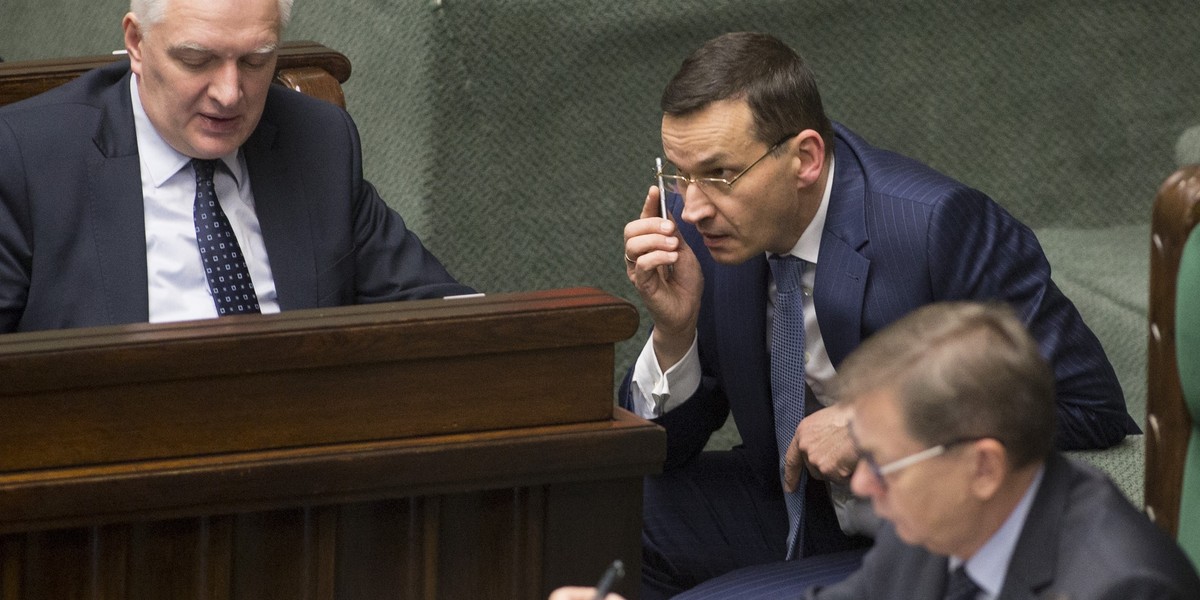 Wicepremier Mateusz Morawiecki podczas jednego z posiedzeń Sejmu