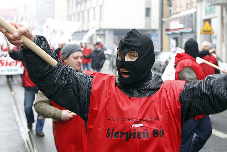 KATOWICE MANIFESTACJA GÓRNICZYCH ZWIĄZKÓW ZAWODOWYCH