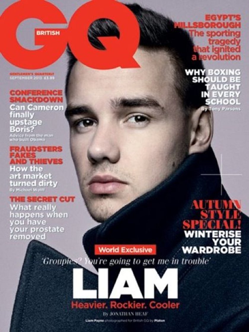 "GQ" wrzesień 2013, na zdjęciu: Liam Payne