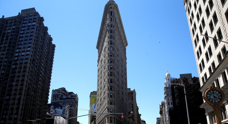 The Flatiron Building has been used as both a retail and office space throughout its 120-year history, and it achieved national landmark status in 1989.Anadolu Agency/Getty Images