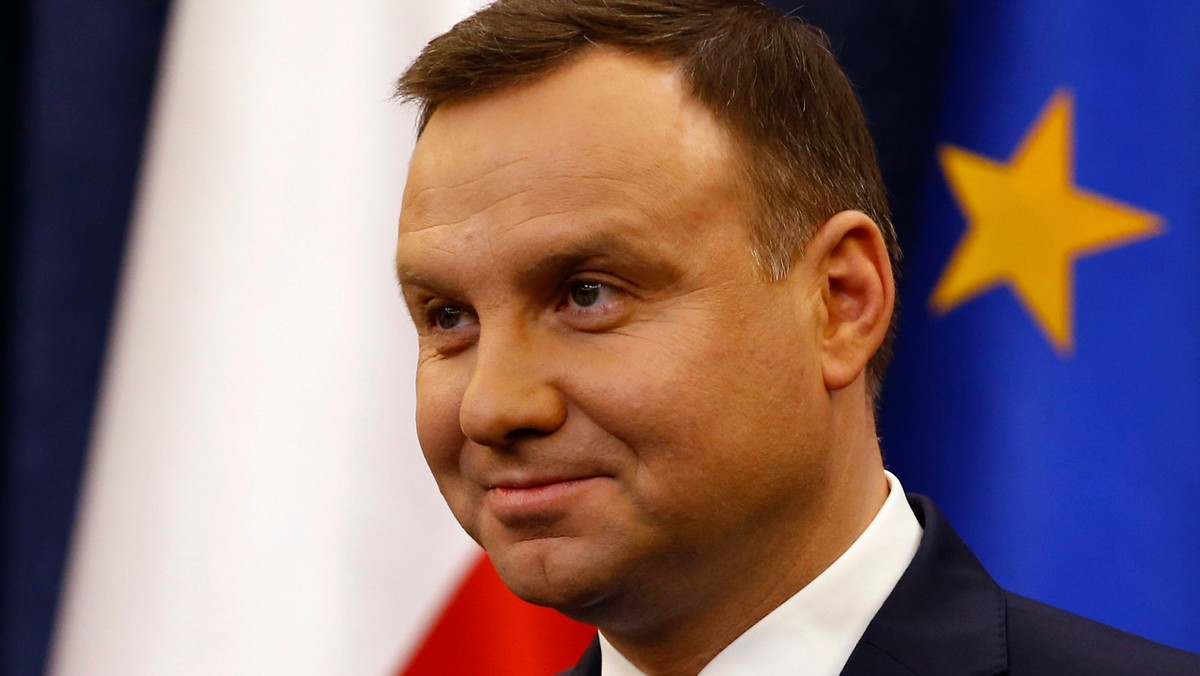 Poland's President Andrzej Duda speaks during his announcement at Presidential Palace in Warsaw