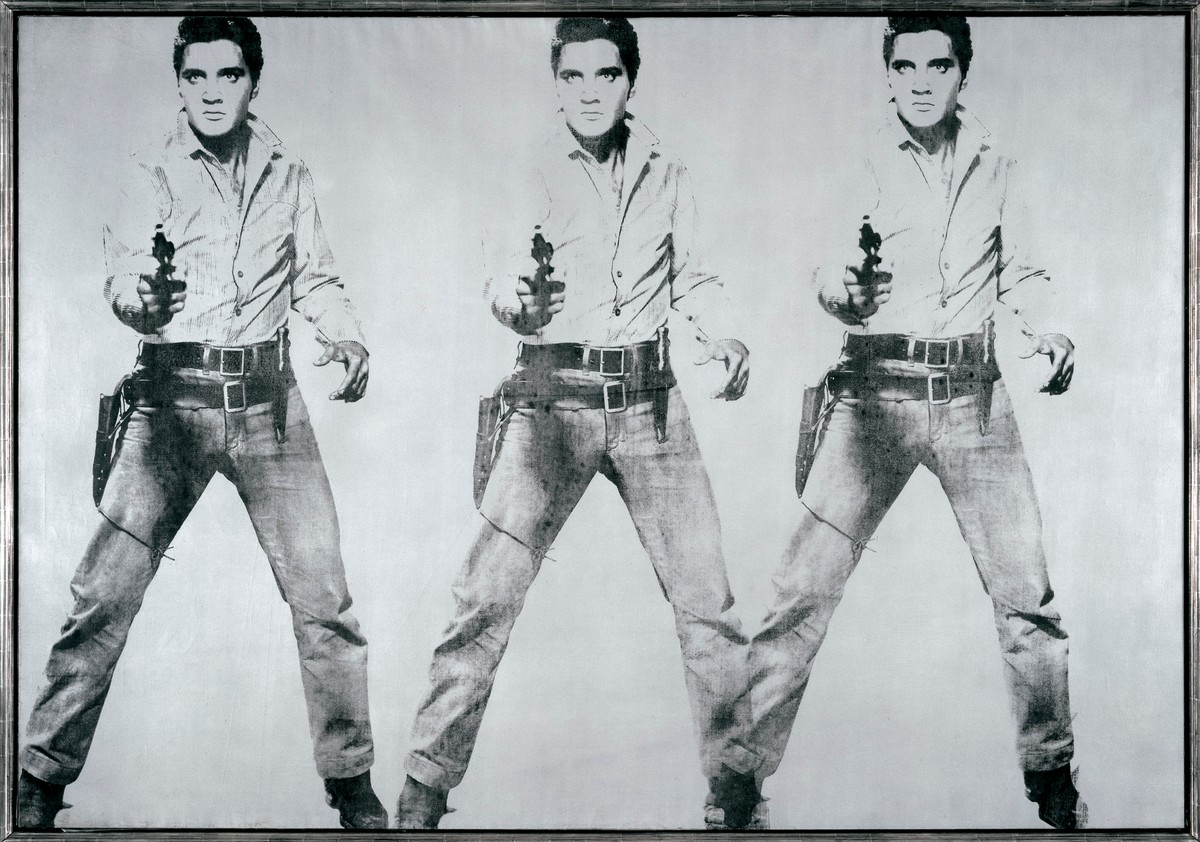 `Potrójny Elvis'' z 1963 roku Andy'ego Warhola. Źródło: Gagosian Gallery via Bloomberg.
