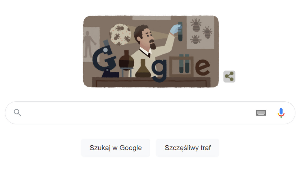 Google Doodle. Upamiętnienie Rudolfa Weigla