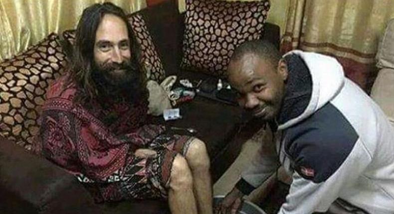  Man washing Jesus' look-alike's feet in Nairobi