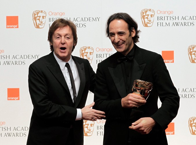 Paul McCartney i francuski kompozytor Alexandre Desplat, laureat nagrody za muzykę do filmu 'Jak zostać królem'