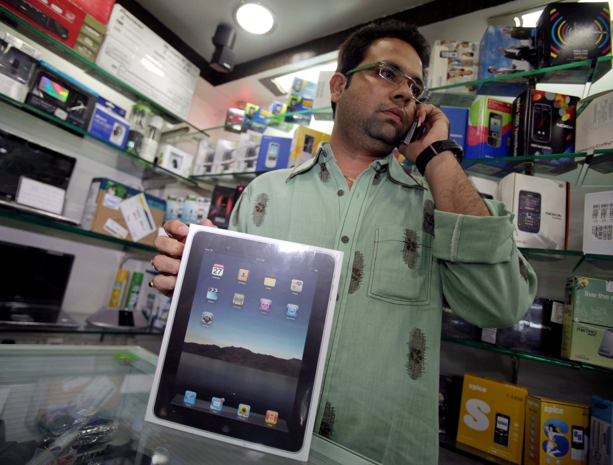 iPad w nieoficjalnej sprzedaży w sklepie w Indiach