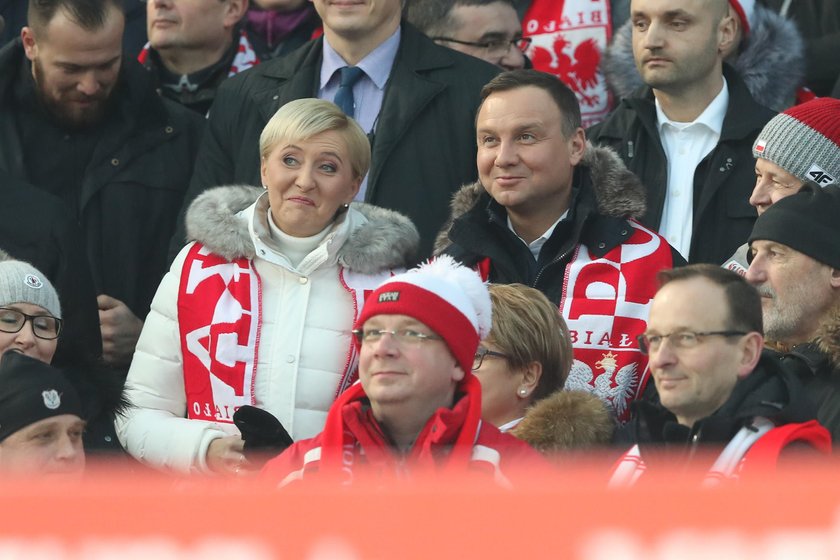 Prezydent Andrzej Duda i pierwsza dama na konkursie skoków w Zakopanem