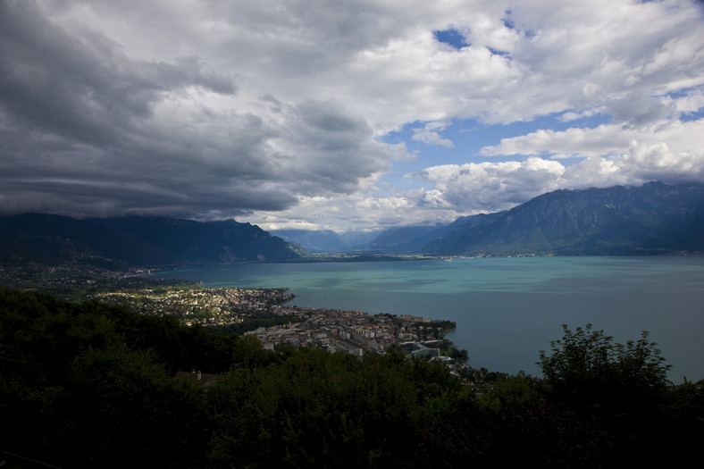 Widok na Jezioro Genewskie z Vevey