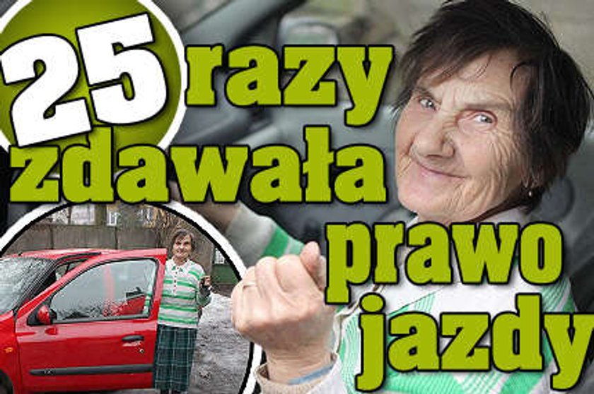 Zdawała na prawo jazdy 25 razy