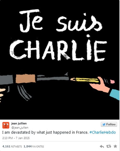 Jean Jullien - komentarz po ataku na 'Charlie Hebdo'