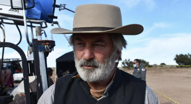 Alec Baldwin on the set of Rust after the October 21, 2021 fatal shooting.Santa Fe County Sheriff's Office