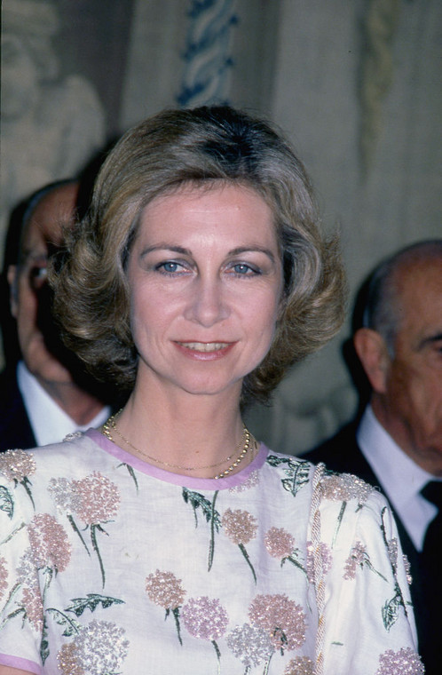 Królowa Zofia podczas oficjalnej wizyty w Rzymie w 1981 r.