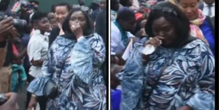 Uhuru's emotional farewell: CS Rachel Omamo breaks down