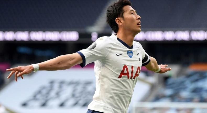 Son Heung-min pounced to equalise for Tottenham