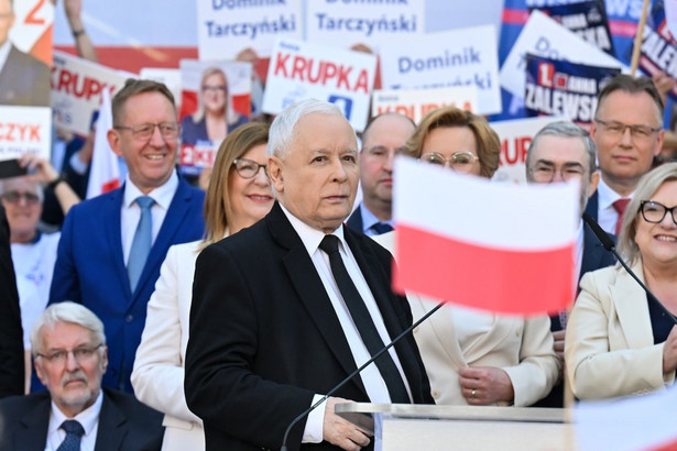 Jarosław Kaczyński podczas inauguracji kampanii Prawa i Sprawiedliwości w wyborach do PE