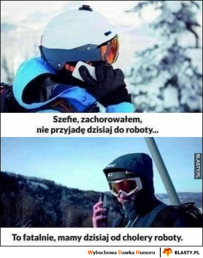 Najlepsze memy o jeździe na nartach