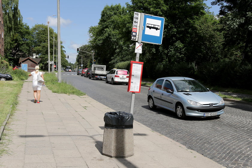 Przystanek na ul. Powstańców Warszawskich w Gdańsku 