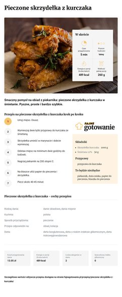 Pieczone skrzydełka z kurczaka