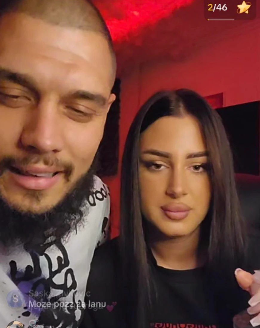 Dejan i Jovana na tik-tok lajvu