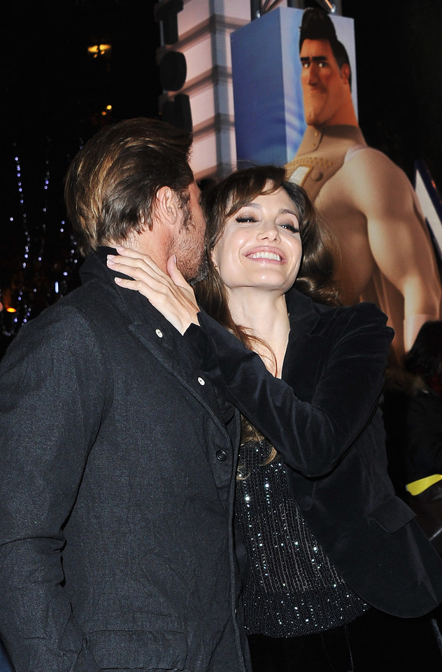  Brad Pitt i Angelina Jolie na premierze filmu "Megamocny" w Paryżu